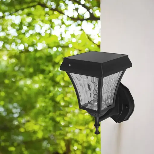 LED Ηλιακό Φαναράκι Τοίχου 2W V-TAC IP44 Μαύρο Σώμα CCT – 2889