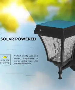 LED Ηλιακό Φαναράκι Τοίχου 2W V-TAC IP44 Μαύρο Σώμα CCT – 2889