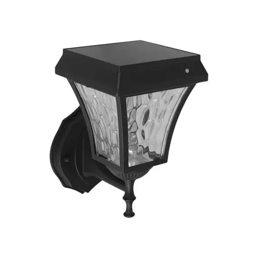 LED Ηλιακό Φαναράκι Τοίχου 2W V-TAC IP44 Μαύρο Σώμα CCT – 2889