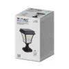 LED Ηλιακό Φαναράκι Δαπέδου 2W V-TAC IP65 Μαύρο Σώμα CCT – 2890