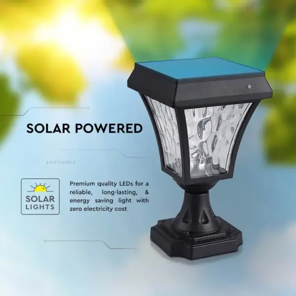 LED Ηλιακό Φαναράκι Δαπέδου 2W V-TAC IP65 Μαύρο Σώμα CCT – 2890