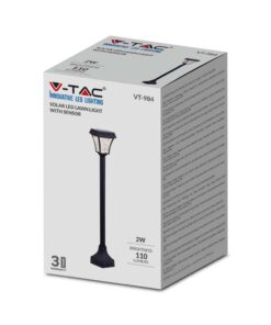 LED Ηλιακό Φωτιστικό Κήπου Δαπέδου 2W V-TAC IP65 με Μαύρο Σώμα CCT – 2891