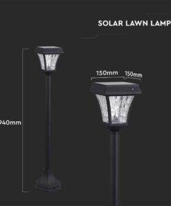 LED Ηλιακό Φωτιστικό Κήπου Δαπέδου 2W V-TAC IP65 με Μαύρο Σώμα CCT – 2891