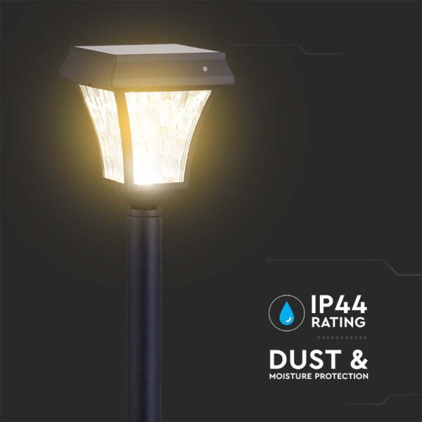 LED Ηλιακό Φωτιστικό Κήπου Δαπέδου 2W V-TAC IP65 με Μαύρο Σώμα CCT – 2891