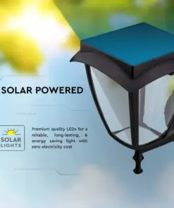 LED Ηλιακό Φαναράκι 2W V-TAC IP65 Μαύρο Σώμα 3000Κ+6000Κ – 2892