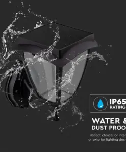 LED Ηλιακό Φαναράκι 2W V-TAC IP65 Μαύρο Σώμα 3000Κ+6000Κ – 2892