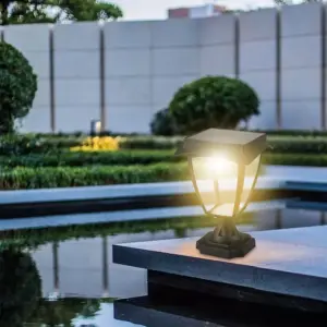 LED Ηλιακό Φαναράκι Δαπέδου 2W V-TAC IP65 Μαύρο Σώμα 3000K+6000K – 2893