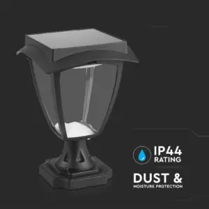 LED Ηλιακό Φαναράκι Δαπέδου 2W V-TAC IP65 Μαύρο Σώμα 3000K+6000K – 2893
