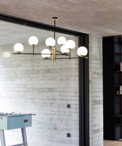 IDEAL LUX Κρεμαστό Φωτιστικό Οροφής GOURMET 9xE14 Λευκού Χρώματος – 289489