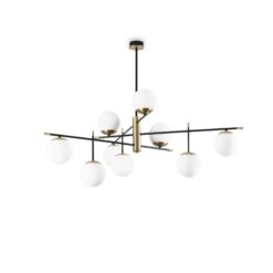 IDEAL LUX Κρεμαστό Φωτιστικό Οροφής GOURMET 9xE14 Λευκού Χρώματος – 289489