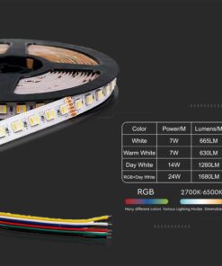 Tαινία LED SMD5050 DC:24V 24W/m IP20 RGB+CCT V-TAC – 2895