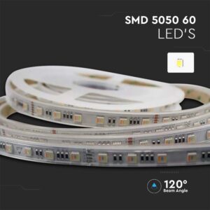 Tαινία LED SMD5050 DC:24V 24W/m IP65 RGB+CCT V-TAC – 2896