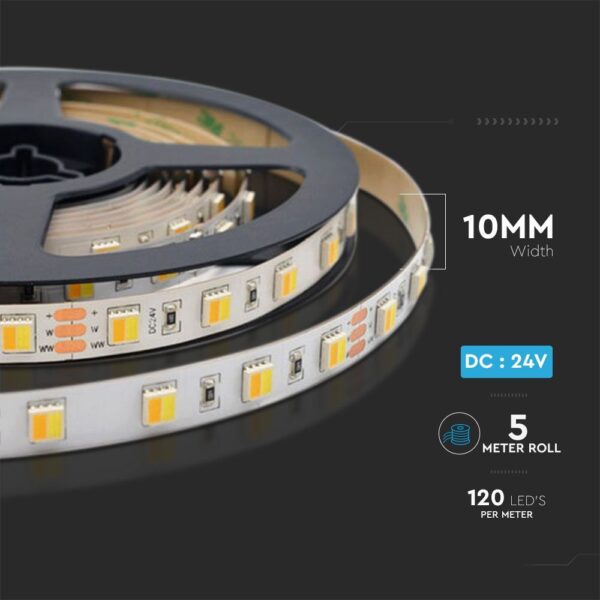 LED Ταινία 14W Dimmable 24V 1550lm/m CCT 2700-6500K 5 Μέτρα – 2897