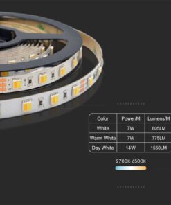 LED Ταινία 14W Dimmable 24V 1550lm/m CCT 2700-6500K 5 Μέτρα – 2897