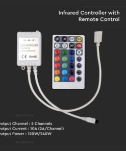 Infrared controller με χειριστήριο 28 κουμπιών RGB+CCT 5 καναλιών V-TAC – 2899