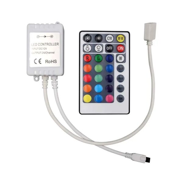 Infrared controller με χειριστήριο 28 κουμπιών RGB+CCT 5 καναλιών V-TAC - 2899