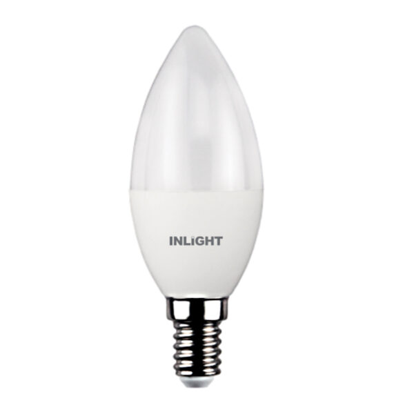 InLight E14 LED C37 8watt 6500Κ Ψυχρό Λευκό (7.14.08.13.3)