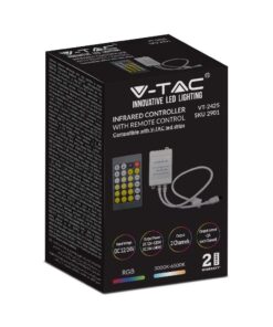 Infrared controller με χειριστήριο 24 κουμπιών CCT 12V/24V V-TAC – 2901