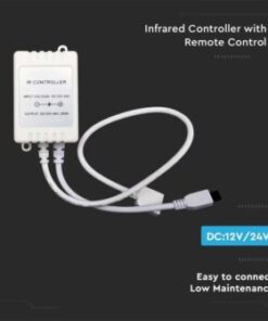Infrared controller με χειριστήριο 24 κουμπιών CCT 12V/24V V-TAC – 2901