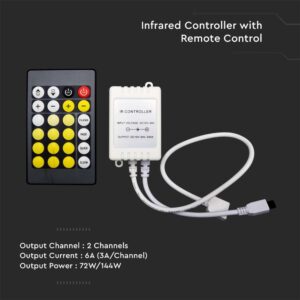 Infrared controller με χειριστήριο 24 κουμπιών CCT 12V/24V V-TAC – 2901