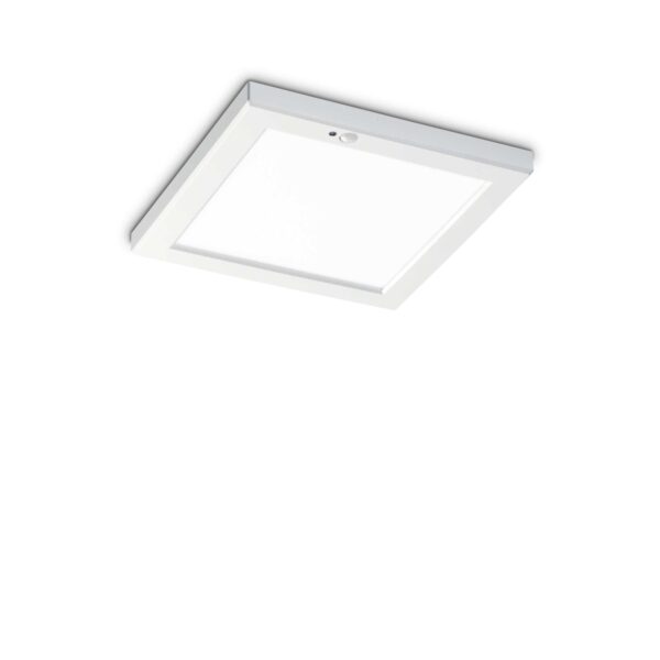 IDEAL LUX Φωτιστικό Τοίχου AURA PL LED 20W 3000K Λευκού Χρώματος με Αισθητήρα Κίνησης - 290843