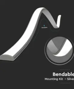 Προφίλ Αλουμινίου Εύκαμπτο με Γαλακτερό Καπάκι 2m V-TAC για ταινία LED – 2909