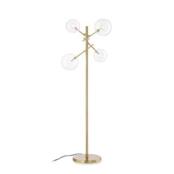 IDEAL LUX Φωτιστικό Δαπέδου EQUINOXE 4xG4 Χρυσού Χρώματος – 290966