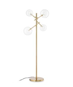 IDEAL LUX Φωτιστικό Δαπέδου EQUINOXE 4xG4 Χρυσού Χρώματος – 290966