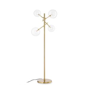 IDEAL LUX Φωτιστικό Δαπέδου EQUINOXE 4xG4 Χρυσού Χρώματος – 290966