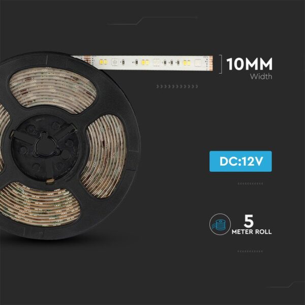 Wi-Fi  Σετ Ταινίας LED IP65 Πολύχρωμη RGB+WW+CW 15W V-TAC Συμβατή με Alexa & Google Home – 2910