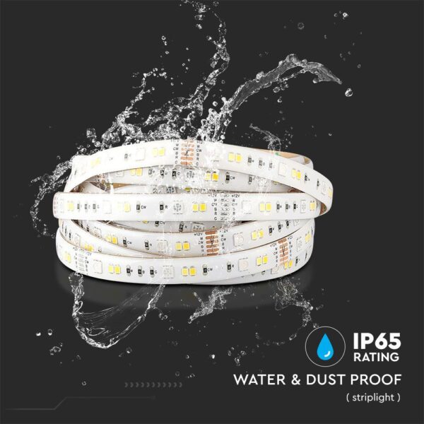 Wi-Fi  Σετ Ταινίας LED IP65 Πολύχρωμη RGB+WW+CW 15W V-TAC Συμβατή με Alexa & Google Home – 2910