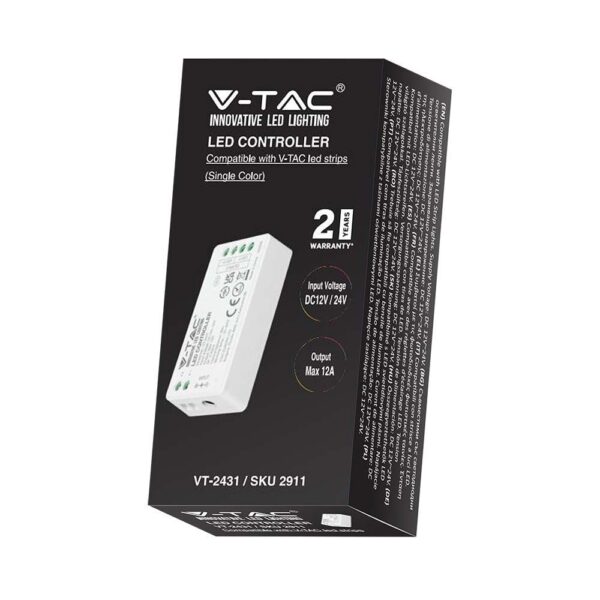 Dimmer RF για Μονόχρωμες LED Ταινίες 144W 12V/ 288W 24V V-TAC – 2911