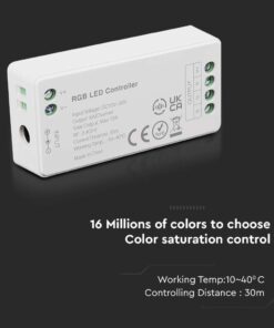 Dimmer RF για Μονόχρωμες LED Ταινίες 144W 12V/ 288W 24V V-TAC – 2911