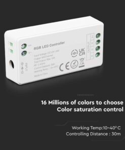 Dimmer RF για RGB Πολύχρωμες LED Ταινίες 144W 12V/ 288W 24V V-TAC – 2912