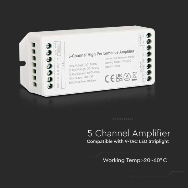 Amplifier 5 καναλιών  12V/24V V-TAC- 2914