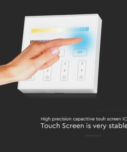 Ασύρματο Επιτοίχιο Controller Αφής RF 12V/24V για LED Ταινίες CCT 4 Ζωνών V-TAC – 2916