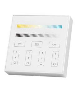 Ασύρματο Επιτοίχιο Controller Αφής RF 12V/24V για LED Ταινίες CCT 4 Ζωνών V-TAC – 2916