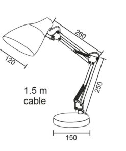 Φωτιστικό Γραφείου E27 Μέταλλο-Πλαστικό Λευκό ACA DECOR – 2918WH