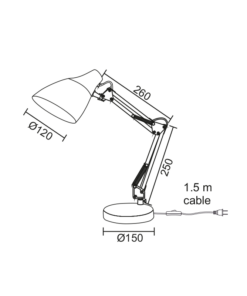 Φ/Σ ΓΡΑΦΕΙΟΥ 1ΧΕ27 ΠΟΡΤΟΚΑΛΙ ΜΕΤΑΛΛΙΚΟ Φ15ΧΦ12ΧΗ50CM KINGSTON ACA – 2918OR