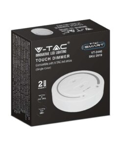 Ασύρματο RF Επιτοίχιο controller Αφής 12V/24V για Μονόχρωμες LED Ταινίες V-TAC – 2919