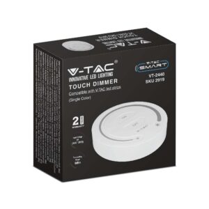 Ασύρματο RF Επιτοίχιο controller Αφής 12V/24V για Μονόχρωμες LED Ταινίες  V-TAC – 2919