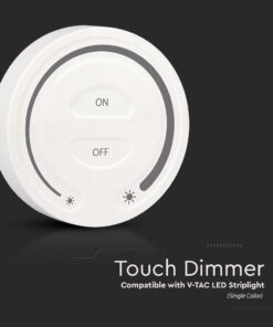 Ασύρματο RF Επιτοίχιο controller Αφής 12V/24V για Μονόχρωμες LED Ταινίες V-TAC – 2919