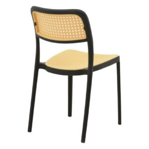 Καρέκλα Westley pakoworld pp φυσικό-μαύρο 55x47x81εκ 292-000002