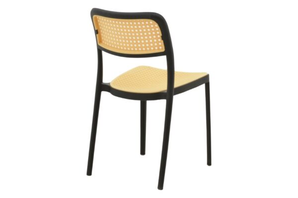 Καρέκλα Westley pakoworld pp φυσικό-μαύρο 55x47x81εκ 292-000002