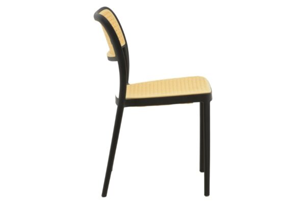Καρέκλα Westley pakoworld pp φυσικό-μαύρο 55x47x81εκ 292-000002