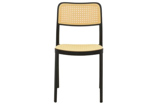 Καρέκλα Westley pakoworld pp φυσικό-μαύρο 55x47x81εκ 292-000002