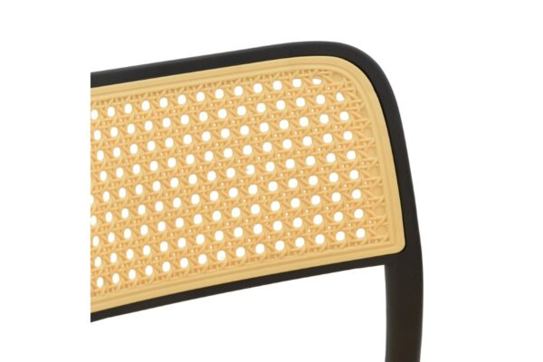 Καρέκλα Westley pakoworld pp φυσικό-μαύρο 55x47x81εκ 292-000002