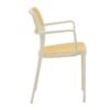 Πολυθρόνα Westley pakoworld pp φυσικό-λευκό 58x47x81εκ 292-000003