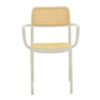 Πολυθρόνα Westley pakoworld pp φυσικό-λευκό 58x47x81εκ 292-000003
