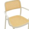 Πολυθρόνα Westley pakoworld pp φυσικό-λευκό 58x47x81εκ 292-000003